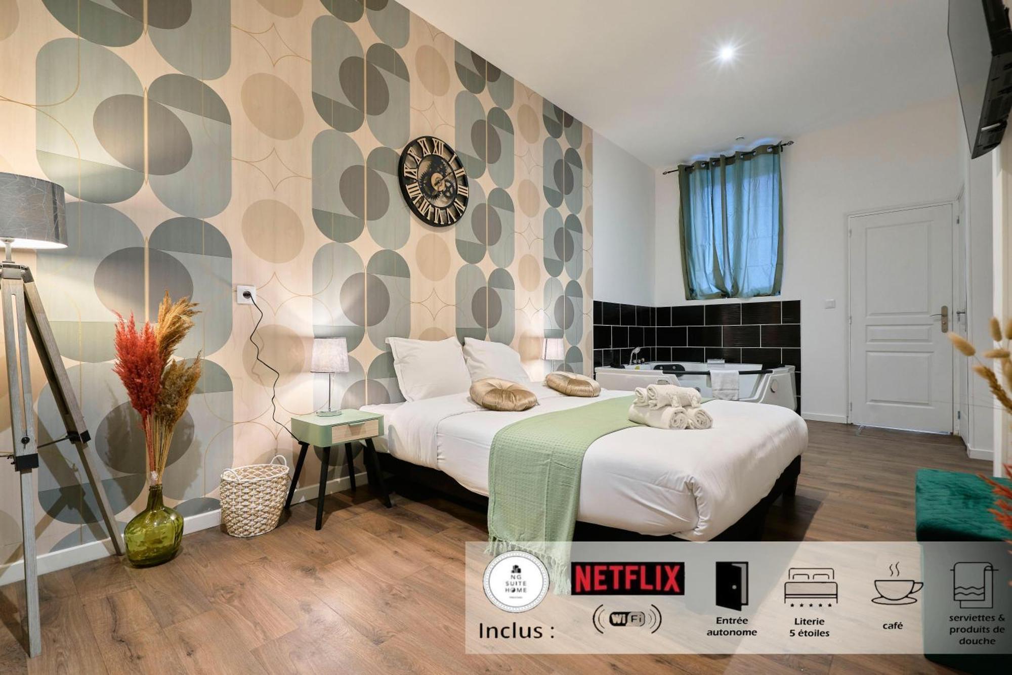 Ng Prestige - Miln 1 - Balneo - Wifi & Netflix Apartment Roubaix